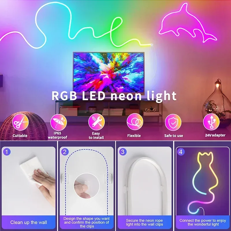 24V Addressable Neon Led Ribbo - огляд і ціна Outdoor Power Strip Weatherproof