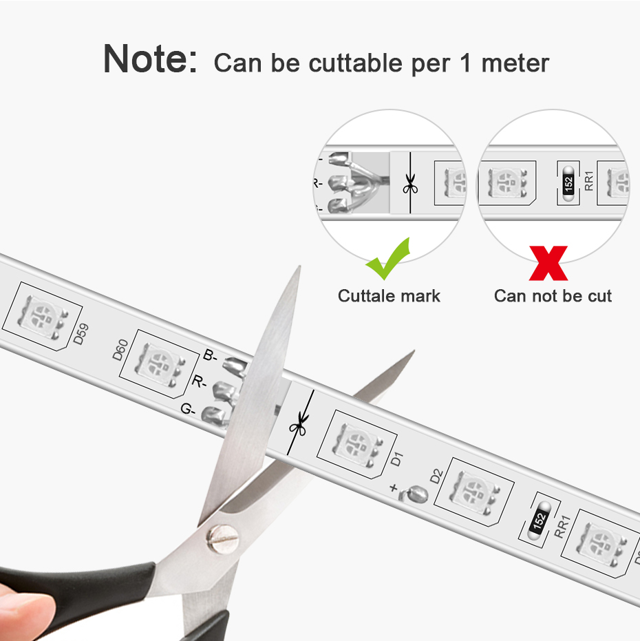 1m-50m 220V RGB LED Strip 5050 - огляд і ціна Outdoor Power Strip Weatherproof